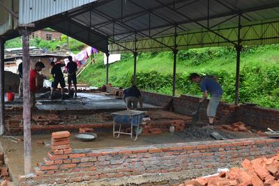 Frivillige bygger en skole i Nepal Friviligt arbejde i Nepal