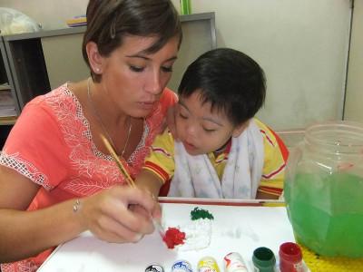 Painting session with child Painting session with child