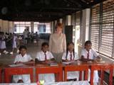 With students at the school