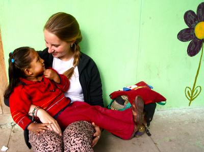Florence volunteering in Peru Florence volunteering in Peru