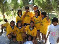 Team Maria Cristina after their first football victory Team Maria Cristina after their first football victory