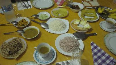 Dinner time with my host family Dinner time with my host family
