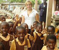 With children at the nursery With children at the nursery