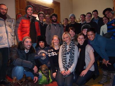 With other volunteers With other volunteers