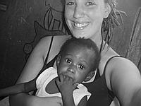 With one of the youngest children With one of the youngest children