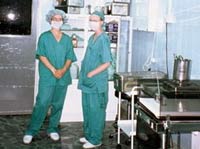 Me and another volunteer in theatre! Me and another volunteer in theatre!