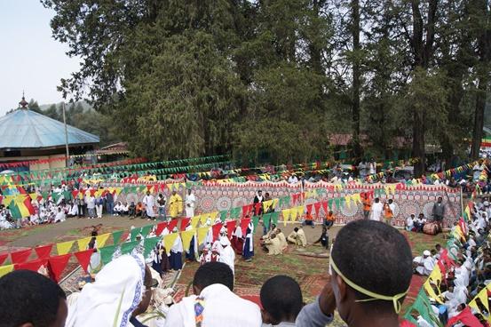 Voluntaria de Projects Abroad en Etiopía Domingo de la palma ortodoxa en Entoto (Addis Ababa)