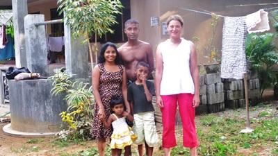Inoka, Bimal, Rusiru et Tamuli, avec Lucile Inoka, Bimal, Rusiru et Tamuli, avec Lucile