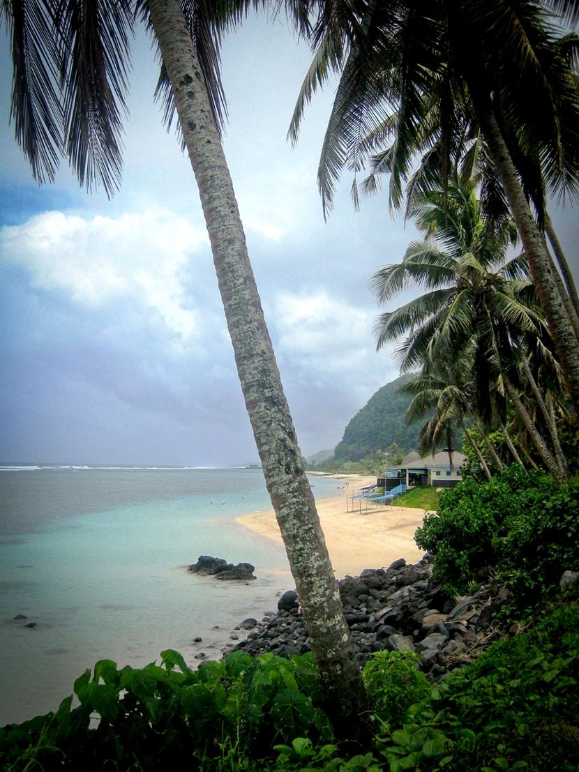 En smuk strand i Samoa Der er mange paradisstrande i Samoa