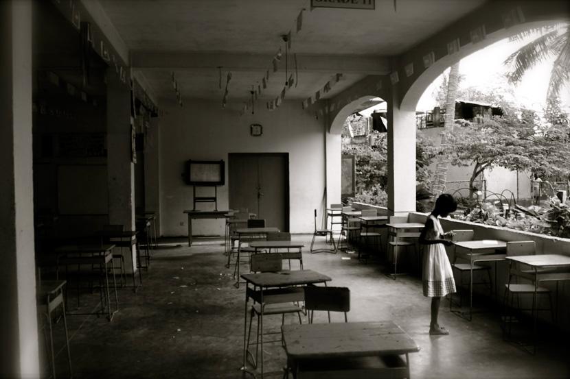 Un’aula dell’orfanotrofio dove Matilde ha prestato servizio L’aula di un orfanotrofio
