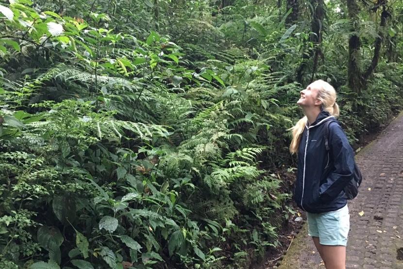 Fenne bezocht het Natuurbehoud & Milieu project in Costa Rica, dat in het Barra Honda natuurreservaat plaatsvindt. In het Barra Honda natuur reservaat kijkt Fenne naar het regenwoud.
