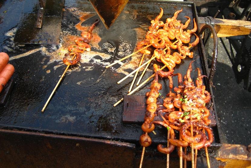 Octopus kebabs Octopus kebabs