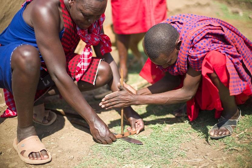 Maasai men Maasai men wearing shukas
