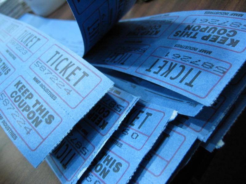 Image courtesy of Flickr, credit: Alyson Hurt Raffle tickets