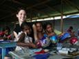 Culture & Community - Volunteer and Children at the Tsunami Camp Culture & Community - Volunteer and Children at the Tsunami Camp