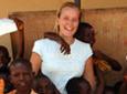 Teaching - Volunteer and Ghanaian Children Teaching - Volunteer and Ghanaian Children