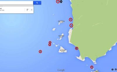 Locations of seahorses as reported by fishermen Locations of seahorses as reported by fishermen