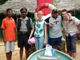 Volunteers at the project