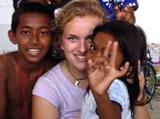 Natasha with the children