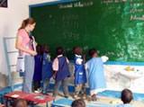Erin with children