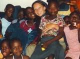 Becka and girls at orphanage