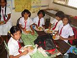 Children Enjoying the Food