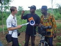 Chatting with the director