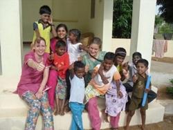 Volunteers with children Volunteers with children