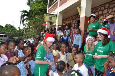 The children received toys from volunteers Projects Abroad Jamaica ensured that each child got a gift this Christmas