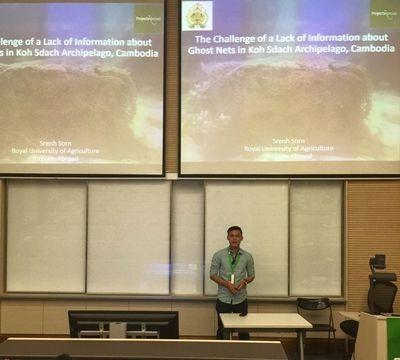Sea Sorn presenting his talk on ghost nets at Conservation Asia Projects Abroad’s Sea Sorn presents his talk on ghost nets at the Conservation Asia conference