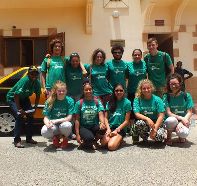 A group photo of the high school special volunteers High school special volunteers in Senegal