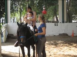 A volunteer on an Equine Therapy in Argentina A volunteer on an Equine Therapy in Argentina