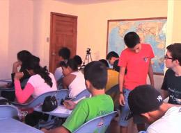 A Volunteer Teaching English on a Project in Ecuador A Volunteer Teaching English on a Project in Ecuador