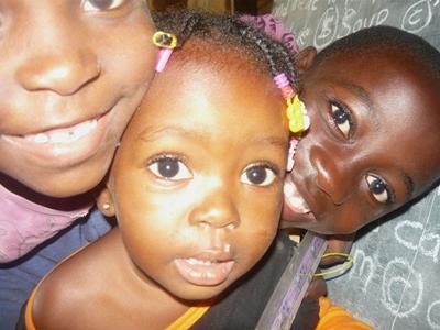 Drei meiner Schätze: Martha, Christa-Belle und Ellen Sozialarbeit Ghana Kinder