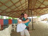 Helen und ich Ghana-Sozialarbeit-Freiwillige