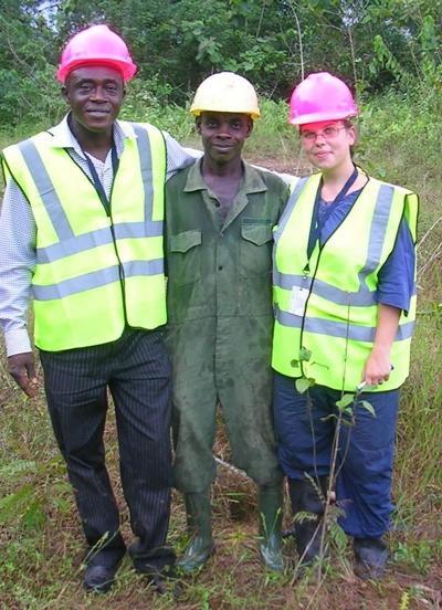 Meine Kollegen und ich Ghana Naturschutz Kollegen