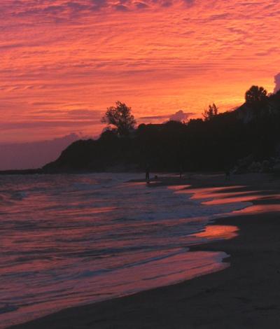 Sonnenuntergang am Treasure Beach jamaika-sozialarbeit-strand