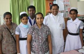 Das Stationsteam auf der ETU Station sri-lanka-medizin-krankenhaus