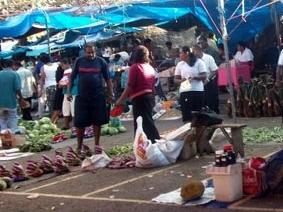 Markttag in Lautoka fidschi-sozialarbeit-markt