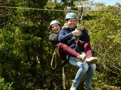Beim Ziplining in Monteverde Ziplining