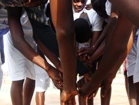 Basketball ist ein Teamsport ghana-sport-team