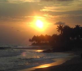 Sonnenuntergang in Elmina ghana-physiotherapie-sonnenuntergang