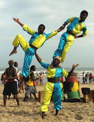 Am Labadi Beach ghana-sport-strand