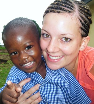 Ein Vorschulkind und ich Sozialarbeit Ghana Ich Kid