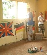 Im Klassenraum Hausbau - Projekt in Ghana von Lena
