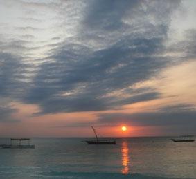 Sonnenuntergang auf Sansibar Tansania Sport Sansibar