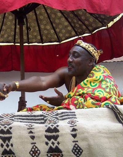 Chief beim Festival in Akropong Ghana Community Chiefs