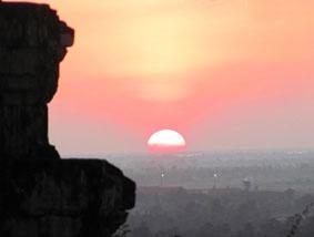 Sonnenuntergang von den Tempeln in Siem Reap kambodscha-unterrichten-sonnenuntergang