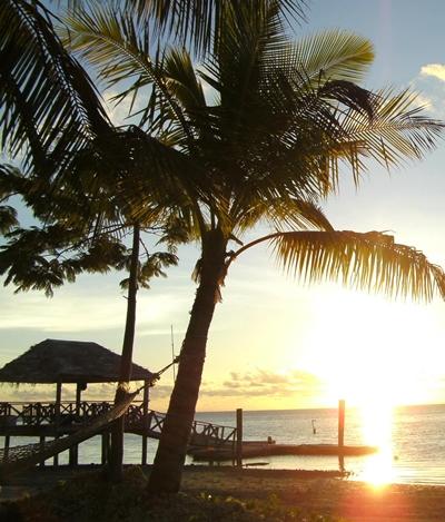 Abends am Strand Sozialarbeit Fidschi Abend