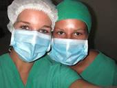 Vor dem OP (ich bin links) Ghana, Freiwillig, Medizin
